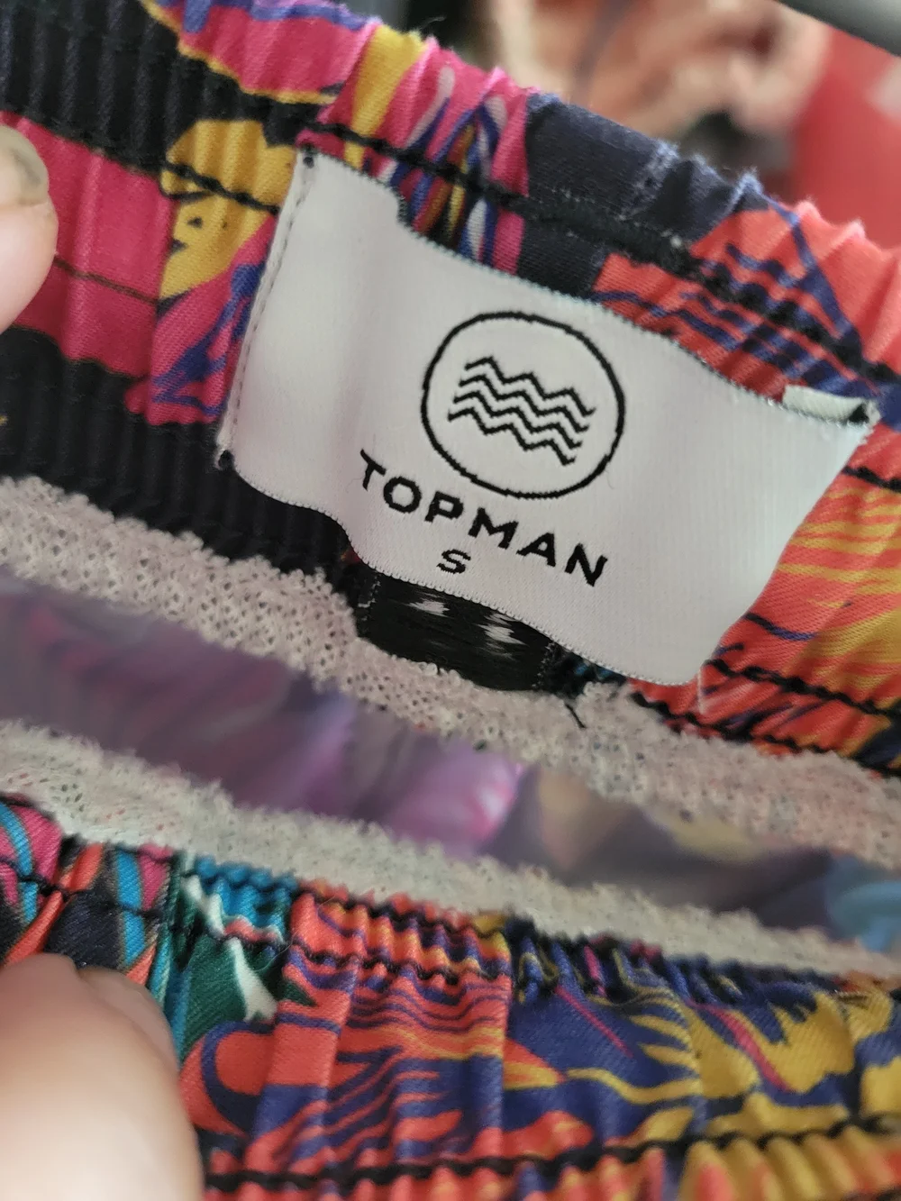Vibrant Tropical Mens Topman Floral Swim Trunks